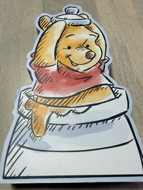 Winnie the Pooh Wood Wall Hanging Decor 8" With Hanging Hook On
Back